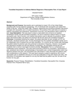 Transtibial Amputation to Address Medical Diagnosis of Neuropathic Pain: A Case Report