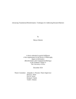 Advancing translational bioinformatics: techniques for addressing research barriers