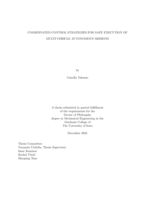 Coordinated control strategies for safe execution of multi-vehicle autonomous missions