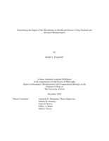 Determining the impact of the microbiome on health and disease: usingstandard and advanced bioinformatics