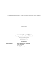 A hierarchical Bayesian model to group geographical regions into health categories