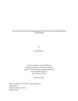 Evaluation of flood management practices in the Cedar River Watershed