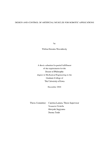 Design and control of artificial muscles for robotic applications