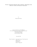 Novel learning-based multi-modal methods for human voice apparatus imaging