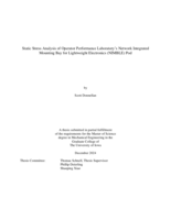 Static stress analysis of Operator Performance Laboratory’s Network Integrated Mounting Bay for Lightweight Electronics (NIMBLE) pod
