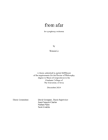 From afar: for symphony orchestra