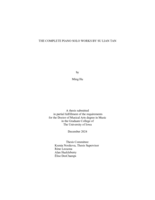 The complete piano solo works by Su Lian Tan