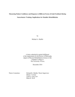 Measuring patient confidence and response to different forms of limb feedback during sensorimotor training: implications for shoulder rehabilitation
