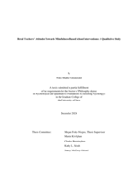 Rural teachers’ attitudes towards mindfulness-based school interventions: a qualitative study