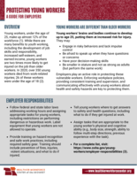Protecting Young Workers: a Guide for Employers