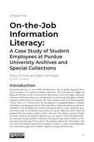 On the Job Information Literacy: A Case Study of Student Employees at Purdue University Archives and Special Collections