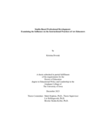 Studio-Based Professional Development: Examining the Influence on the Instructional Practices of Art Educators