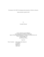 Development of the AEECI: investigating teacher perceptions of ableism in education using an epistemic cognition model