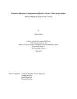 Frequency of returns to maintenance and factors affecting follow-up in complete denture patients at the University of Iowa