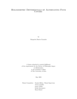 Holomorphic differentials of alternating four covers