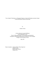Text-to-speech technology as a designated support on statewide reading assessment: impact on item performance and item functioning