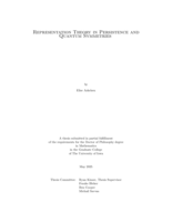 Representation theory in persistence and quantum symmetries