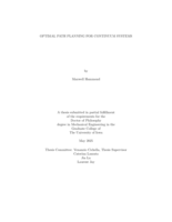 Optimal path planning for continuum systems