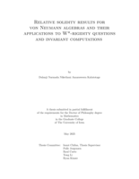 Relative solidity results for von Neumann algebras and their applications to W*-rigidity questions and invariant computations