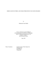 Design, manufacturing, and characterization of advanced ceramics