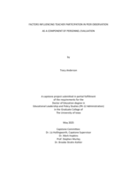 Factors influencing teacher participation in peer observation as a component of personnel evaluation