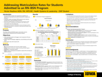 Addressing matriculation rates for students ?admitted to an RN-BSN program?