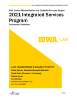 Polk County Mental Health and Disability Services Region. 2021 Integrated Services Program. Outcomes Evaluation