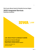 Polk County Mental Health & Disability Services Region. 2022 Integrated Services. Outcomes Evaluation