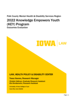 Polk County Mental Health & Disability Services Region. 2022 Knowledge Empowers Youth (KEY) Program. Outcomes Evaluation
