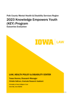 Polk County Mental Health & Disability Services Region. 2023 Knowledge Empowers Youth (KEY) Program. Outcomes Evaluation