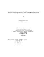 Mucus and ionocyte contributions to airway physiology and host defense