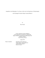 Inequalities in the marketplace: two essays on how the lived experiences of disadvantaged and advantaged consumers shape consumer behavior