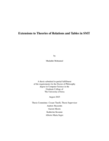 Extensions to theories of relations and tables in SMT