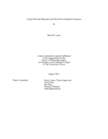 Uranyl peroxide materials and their role in radical formation