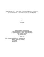Falling down the stairs & finding vitality: exploring student response to banned books through political, feminist, & schoolish discourses in a high school book club