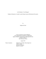 Let me speak to your manager!: employee responses to leader loyalty during customer mistreatment encounters