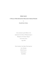 What am I?: a theory of self, informed by dissociative identity disorder