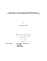 Administrative burden and the association with dentists' participation in two Iowa Medicaid managed care organizations