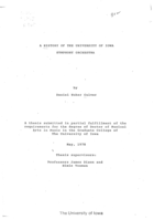 A history of the University of Iowa Symphony Orchestra