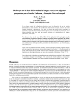 De lo que no te han dicho sobre la lengua vasca con algunas preguntas para Joseba Lakarra y Joaquín Gorrochategui