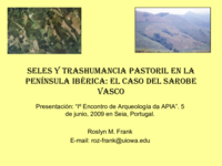 Seles y Trashumancia Pastoril en la Península Ibérica: El Caso del Sarobe Vasco
