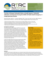 The Role of Relaxed Telehealth Policy on Health Equity in Telehealth Utilization and Outcomes During the COVID-19 Public Health Emergency: A Living Systematic Review