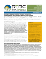 Identifying Measures and Data Elements for the HRSA Evidence-Based Tele-Emergency Network Grant Program