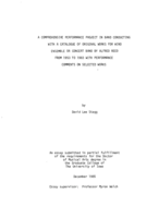 A comprehensive performance project in band conducting with a catalogue of original works for wind ensemble or concert band by Alfred Reed from 1953-1983 with performance comments on selected works