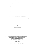 Performance of selected vocal compositions