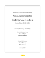 Vision Screenings for Kindergarteners in Iowa: School Year 2022-2023