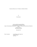 Interactions between level 1 predictors in multilevel models