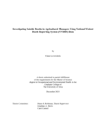 Investigating suicide deaths in agricultural managers using National Violent Death Reporting System (NVDRS) data
