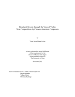 Bicultural reverie through the voice of violin: new compositions by Chinese-American composers