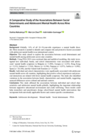 A Comparative Study of the Associations Between Social Determinants and Adolescent Mental Health Across Nine Countries